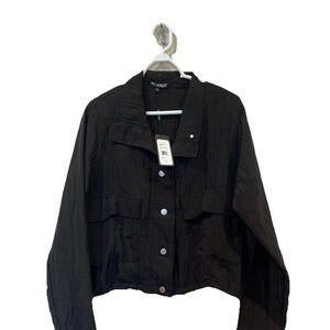 Picadilly Canada Black women’s Bomber Jacket - Lightweight Button Closure Sz.XL